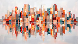 Skyline in Volltonfarben von Manjik Pictures