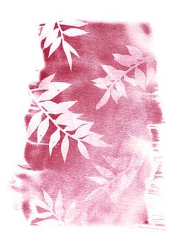 Gebleekte roze bladeren van Lies Praet