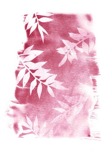 Gebleekte roze bladeren