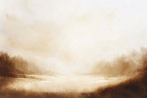 Abstract landschap met bruine tinten