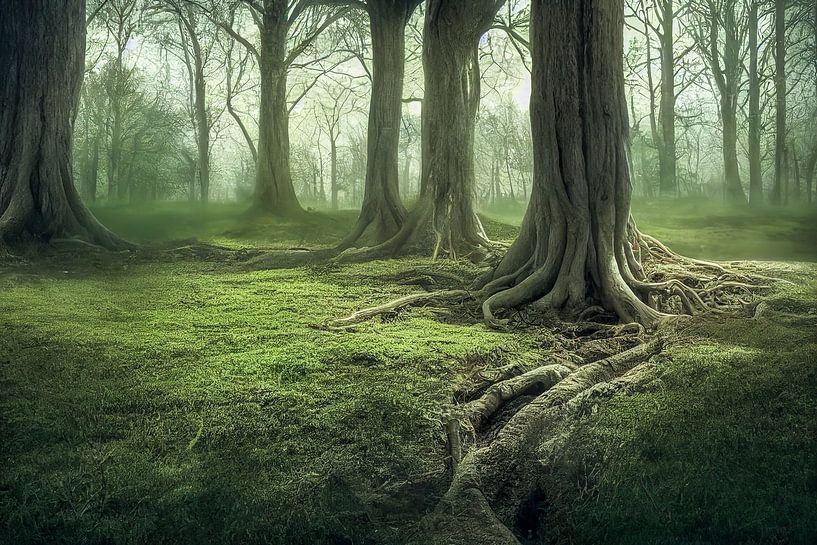 Racines d'un vieil arbre Illustration 01 par Animaflora PicsStock