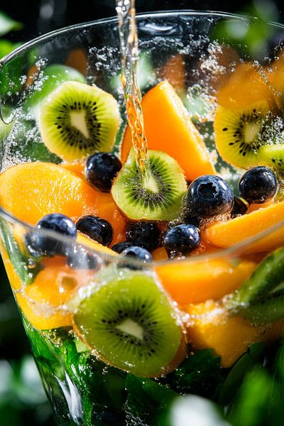 Fruity refreshment in a glass goblet by Poster Art Shop