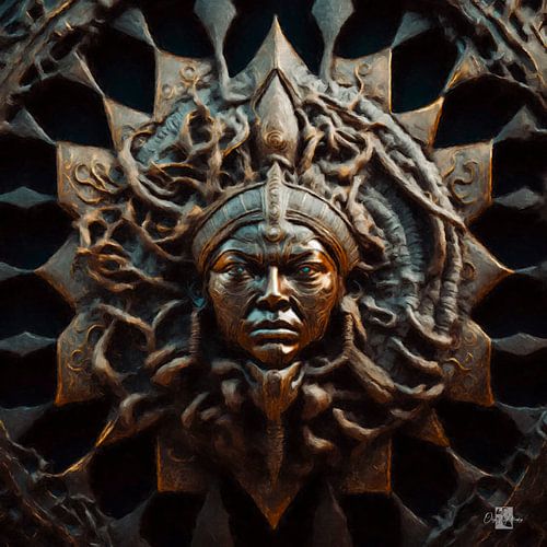 Abstract, Fantasie, Oude Culturen, Gecentreerd, Structuur, Digitale kunst, Kunst, AI