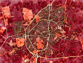 Carte de Assen avec le style 'Amber Autumn' sur Maporia