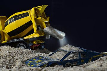 Model car - Cemetery Concrete Mixer Renault Alpine