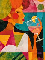 Art Deco Happy Hour | Vrouw met cocktail
