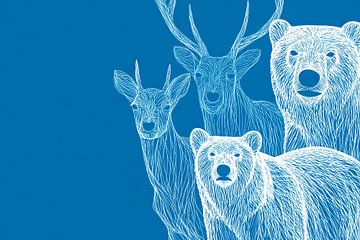 Cerfs et ours en ligne