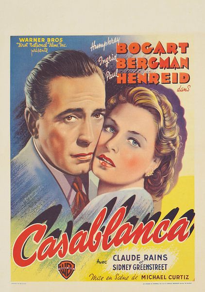 Humphrey Bogart, Poster Casablanca (1942) by Bridgeman Images