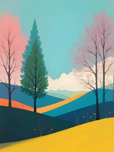 Tree landscape in harmony with nature