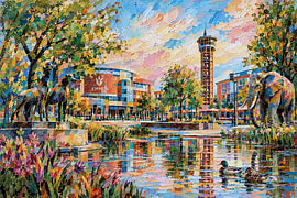 A painting of Emmen, Drenthe – A beautiful town in the Netherlands. by Johannes