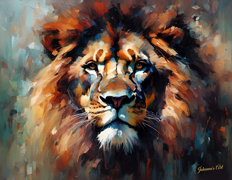 Wildtiere - Abstrakter Surrealismus - Löwe 3 von Johannas Art Creations