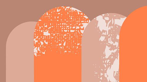 Modern Abstract Pastel Boog Geometrisch Organisch