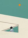 Minimal art of girl in building window by RickyAP thumbnail