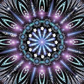Kosmisches violettes Licht-Mandala von Nina IoKa