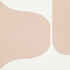 Art abstrait géométrique minimaliste contemporain, dans des tons terreux. sur Online Arts