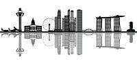 skyline singapore stad in azie met hoogbouw en hotels