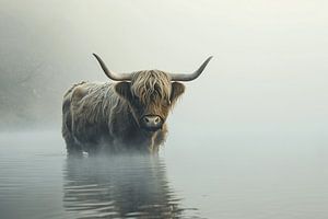 Schottischer Hochländer inmitten des zentralen Delflandes