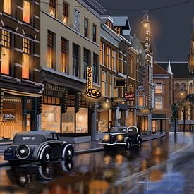 Haarlem Zijlstraat na de regen van Linda van Kleef