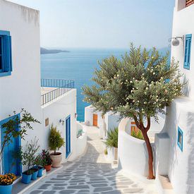 The road to the sea greece. by J.a Dijkstra