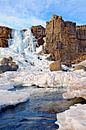 Gefrorener Wasserfall bei Pingvellir in Island von Anton de Zeeuw Miniaturansicht