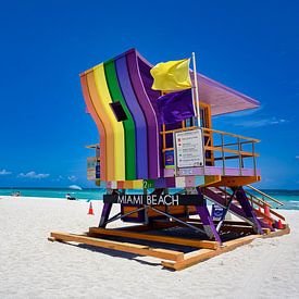 Rettungsschwimmer Miami Beach von Jos Krick Photography