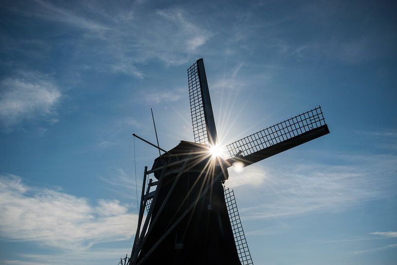 Dutch Windmill with backlight by Patrick Verhoef