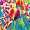 Tulpen (02) met Levendige heldere kleuren van Hans Levendig (lev&dig fotografie)