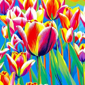Tulpen (02) mit lebhaften, leuchtenden Farben von Hans Levendig (lev&dig fotografie)