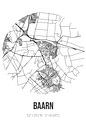 Baarn (Utrecht) | Landkaart | Zwart-wit van MijnStadsPoster thumbnail
