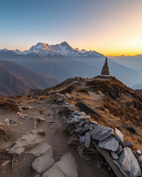 Fantastische Bergwelt von fernlichtsicht
