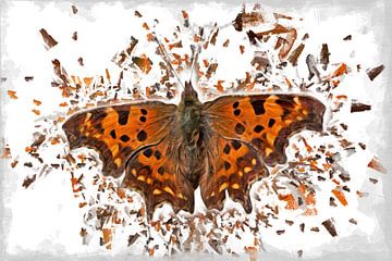 Digitaal schilderij van een vlinder van DroomGans