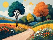 Landweg op het platteland van HorizonArtistry thumbnail