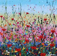 Colourful flower garden