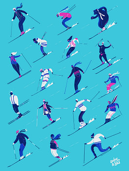 J'adore Le Ski Blue Versie