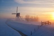 Wingerdse molen in wintersfeer von John Stuij Miniaturansicht