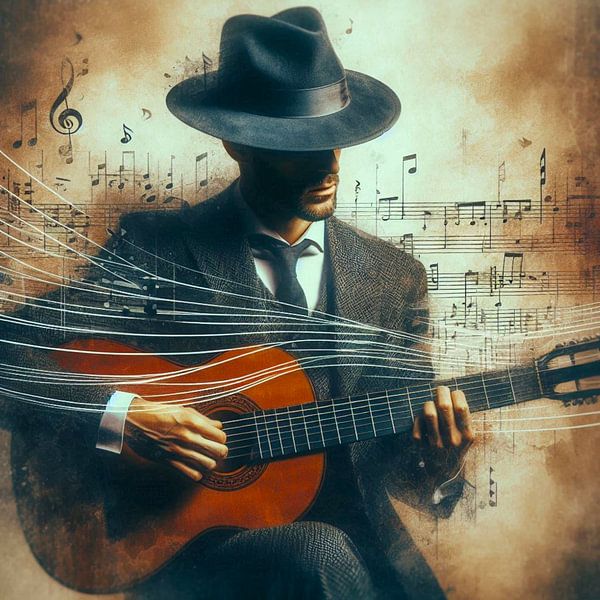 Man plays guitar by Bernhard Karssies