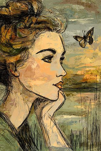 Vrouw Butterfly