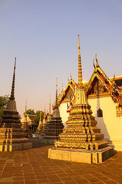 Een groep kleine stoepa's bij Phra Chedi Rai in Wat Pho Bangkok V van kall3bu