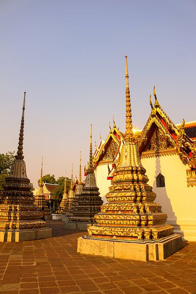 A group of small stupa at Phra Chedi Rai in Wat Pho Bangkok V by kall3bu