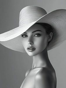 Elegante Dame einfarbig