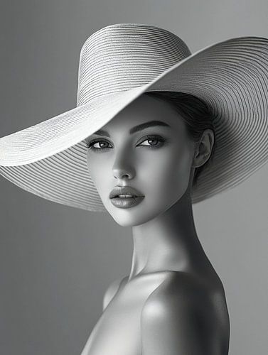 Élégante dame monochrome