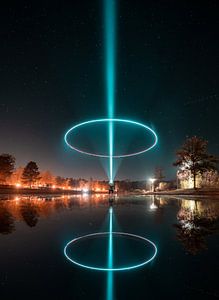 Nachtelijke lichtkunst van Martijn Van Weeghel