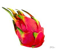Fruit solitaire - Fruit du dragon sur fond blanc