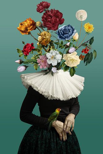 Zelf portret bloemen