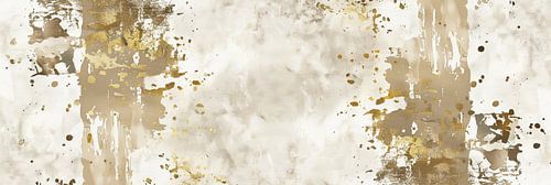 Beige met goud abstracteals panorama kunst