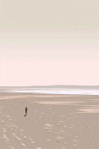 Beige Malerei Calm Reflections | Landschaft