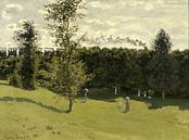 Zug auf dem Lande, Claude Monet von 1000 Schilderijen Miniaturansicht