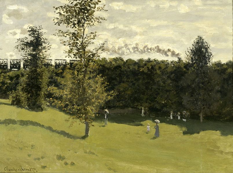 Zug auf dem Lande, Claude Monet von 1000 Schilderijen