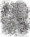 Grey Abstract Inspired by Piet Mondrian by FRESH Fine Art thumbnail