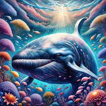 Schattige kleine walvis (1) van Johanna's Art